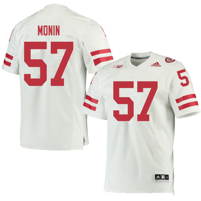 Men #57 Drew Monin Nebraska Cornhuskers College Football Jerseys Sale-White